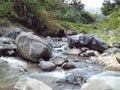 Big river with nice stream on the valley at the mountain Royalty Free Stock Photo