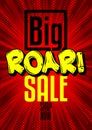 Big Roar Sale Comic book style advertisement text. Royalty Free Stock Photo