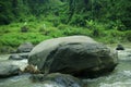 Big rock on the river