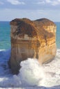 Impressive rock and waves at the Great Ocean Road, Australia Royalty Free Stock Photo