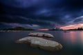 Big Rock In water