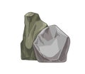 Big rocks formations. Heavy solid boulders. Rough bowlders composition. Mountain rubbles drawing. Large stone blocks