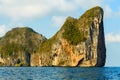 Big rocks island on blue tropical Thailand sea Royalty Free Stock Photo