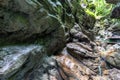 Big rocks at a narrow gorge Royalty Free Stock Photo