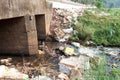 Big rubbish dump by the road and river