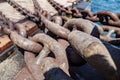 Big rusty chain. Royalty Free Stock Photo