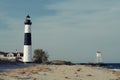 Big Sable Point Lighthouse in dunes, built in 1867