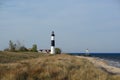 Big Sable Point Lighthouse in dunes, built in 1867