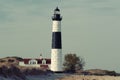 Big Sable Point Lighthouse in dunes, built in 1867