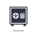 big safe box icon on white background. Simple element illustration from airport terminal concept