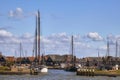 Big sail ship in the Harbour of Marken Royalty Free Stock Photo