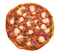 Big salami pizza Royalty Free Stock Photo