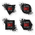 Big Sale Banner. Explode Geometric Shapes Banners. Special Offer Banner. Sale Banner Templates. Abstract Geometric Banner Template Royalty Free Stock Photo