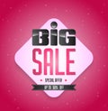 Big Sale banner for promotion advertising. Royalty Free Stock Photo