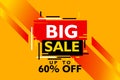 Big sale banner. special offer up to 60 percent