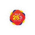 25% Big sale, Sale banner template design. Super Sale, end of season special offer banner. vector illustration. Royalty Free Stock Photo