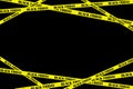 Big Sale banner with yellow stripes, police tape, police ribbon sign variation. Poster with empty space for your text