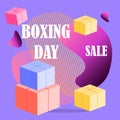 Big sale boxing day, great design for any purposes. Vector template. Winter festive season holiday decoration element. Big sale Royalty Free Stock Photo