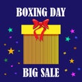 Big sale boxing day, great design for any purposes. Vector template. Winter festive season holiday decoration element. Big sale Royalty Free Stock Photo