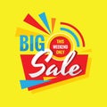 Big sale - concept vector banner design. Discount creative badge. Royalty Free Stock Photo