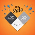 Big sale 3d design template. Vector illustration