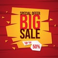 Big sale discount advertisement banner Royalty Free Stock Photo