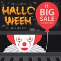 Big sale in the Halloween day Background.