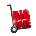 Big sale hand truck illustration design