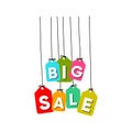 Big Sale Hanging Words vector, colourful words vector