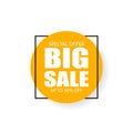 Big sale inscription sign