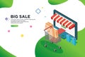 Big sale isometric design, vector