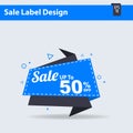 Big Sale label 50% offer discount, Big Sale Tag