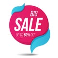 Big sale label price tag banner sticker badge template design. Royalty Free Stock Photo