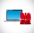 Big sale laptop computer notepad business sign Royalty Free Stock Photo