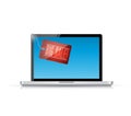 big sale laptop computer tag illustration Royalty Free Stock Photo