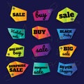 Big sale made by neon type, vector illustration. Abstract