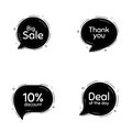 Big sale, 10 percent discount and Deal of the day phrases. Vector Royalty Free Stock Photo