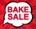 Big sale poster with BAKE SALE text. Advertising vector banner
