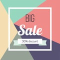 Big sale poster Vector illustration