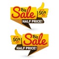 Big sale price offer deal vector labels templates stickers desig Royalty Free Stock Photo