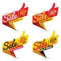 Big sale price offer deal vector labels templates stickers Royalty Free Stock Photo