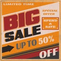 Big Sale Retro Banner with Big Font