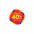 40% Big sale, Sale banner template design. Super Sale, end of season special offer banner. vector illustration. Royalty Free Stock Photo