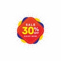 30% Big sale, Sale banner template design. Super Sale, end of season special offer banner. vector illustration. Royalty Free Stock Photo