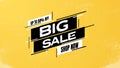 Big sale shopping promotional poster vector web template. Discounts, deals, offers and clearance advertising. Royalty Free Stock Photo