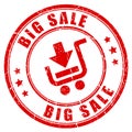 Big sale shopping rubber stamp Royalty Free Stock Photo