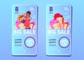 Big Sale Stickers For 8 March Template Logo International Women Day Discount And Promotion Poster Concept Royalty Free Stock Photo