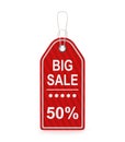 Big Sale Tag 50 Percent Royalty Free Stock Photo