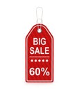 Big Sale Tag 60 Percent Royalty Free Stock Photo