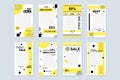 Big Sale template for instagram stories. Collection layouts for insta story